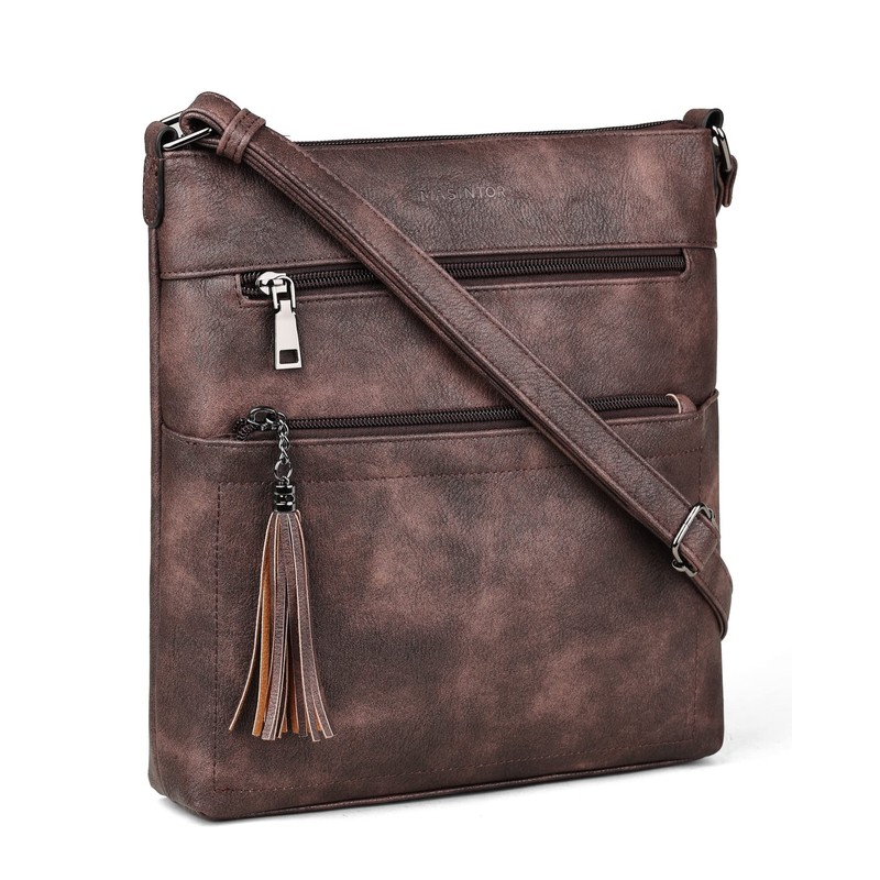 MASINTOR Crossbody Purses for Women, Multi Pocket Casual Crossbody Bag,