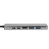 Lightweight Gray Metal 6 In-1 USB C to Type C