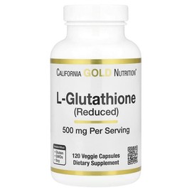 California Gold Nutrition, L-Glutathione (Reduced), 500mg, Veggie Capsules 120 Tablets / California Gold Nutrition (캘리포니아골드뉴트리션), L-글루타치온(환원형), 500mg, 베지 캡슐 120정