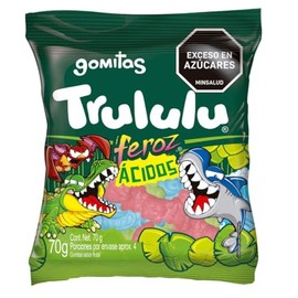Gomitas Trululu - 70g (2.48 oz). 12 Pack - Imported from Colombia (12 Pack, Mini Feroz)