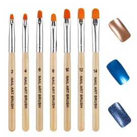 7 Pcs Gel Nail Brush Acrylic Nail Brush French Tip Brush French Manicure Pen Nail Art Brushes for Home Salon Use