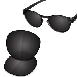Saucer Premium Replacement Lenses for Oakley Latch OO9265 Sunglasses, High Defense - Carbon Black Polarised