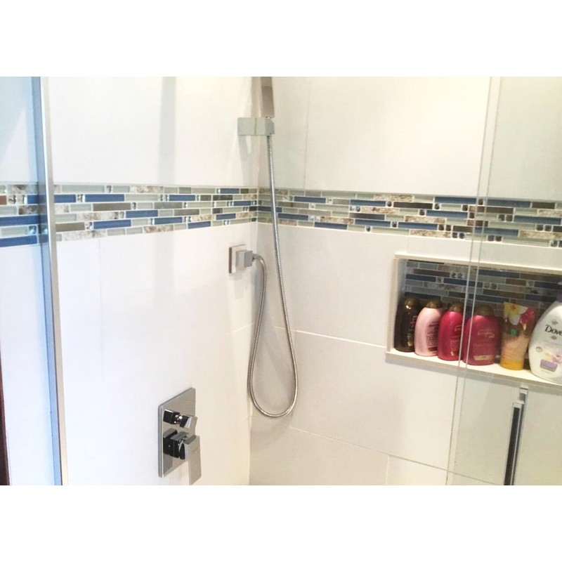 Blujellyfish Beach Style Tile Real Seashell Inside Blue Cream White