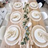 FAVE Boho Oval Woven Placemats Set of 6, Washable Table