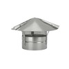 Cone Top Chimney Cap with Screen (12 Inch), Silver