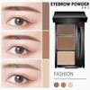 All-in-One Dark & Light Brown Eyebrow Powder Palette – Compact