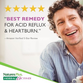 NaturesPlus Herbal Actives Licorice (DGL) Capsules (4 Pack) - 500 mg, 60 Vegan Capsules - Maximum Potency, Anti-Inflammatory, Stomach Reliever - Vegetarian, Gluten-Free - 60 Servings