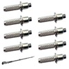VrotQyn 8pc Trekking Pole Tips, Tungsten Steel Cane Walking Stick