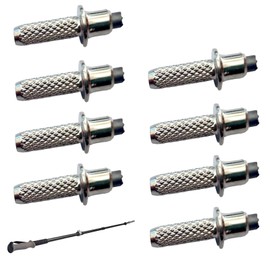 VrotQyn 8pc Trekking Pole Tips, Tungsten Steel Cane Walking Stick End