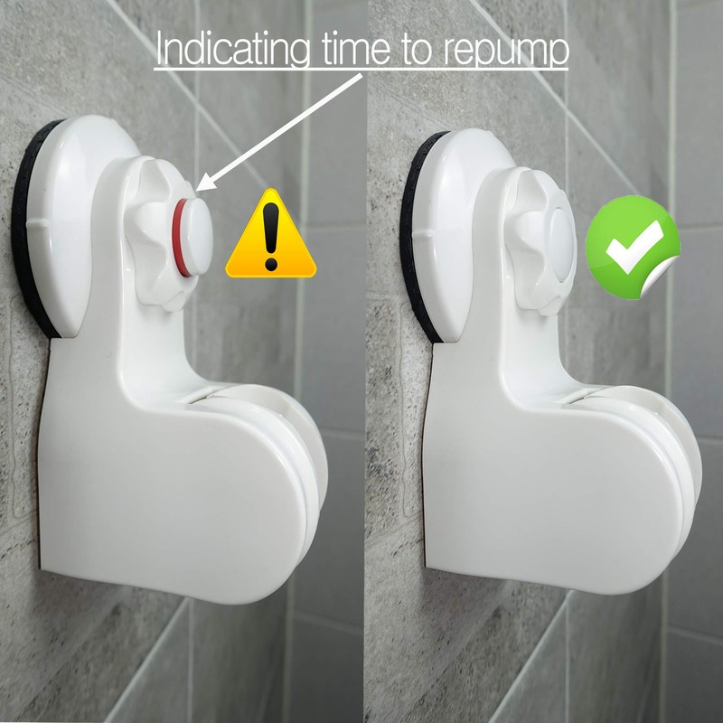 Pump&fix 45 Degrees Adjustable Handheld Shower Head Holder Suction Cup