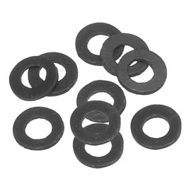 PATIKIL M5 Rubber Flat Washer, 10 Pack 5mm ID 12mm OD 2mm Thick Sealing Spacer Gasket Ring for Faucet Pipe Water Hose Fastener Bolt, Black