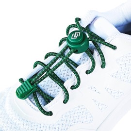 seerjik Reflective No-Tie Elastic Sports Shoelaces with One size For All Family Members (Pine)