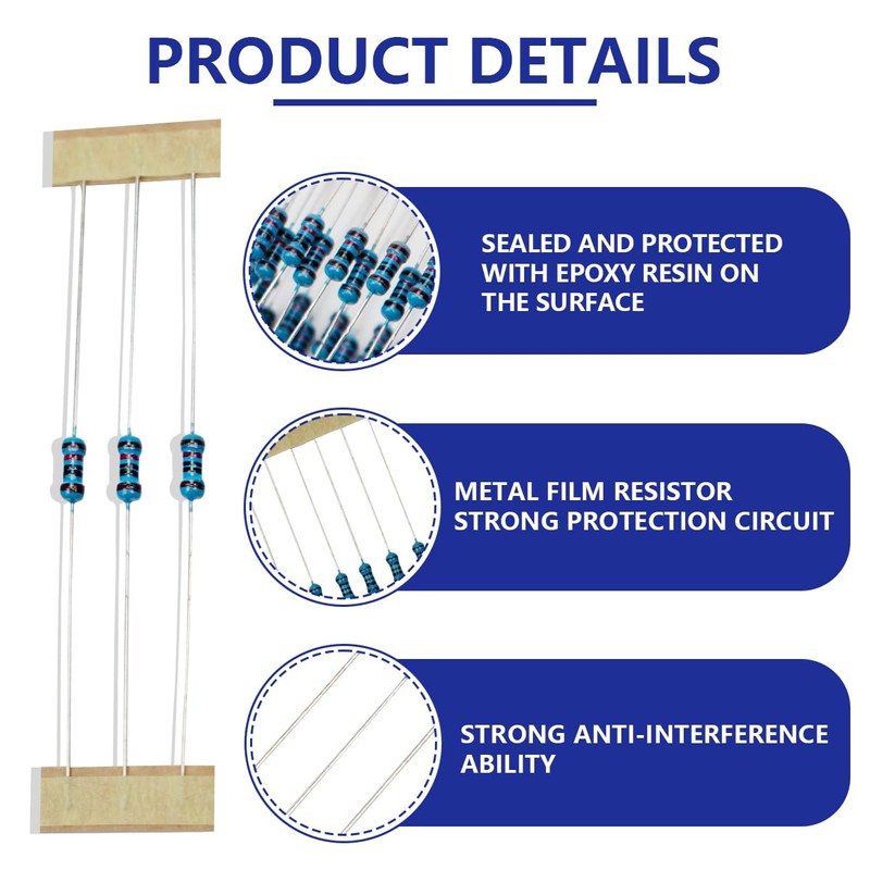 Innfeeltech 100 Pcs 1/4W 1% Tolerance 120 Ohm Metal Film