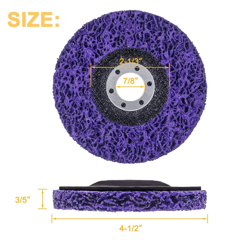 6 Packs 4-1/2" x 7/8" Strip Discs Stripping Wheel Fit