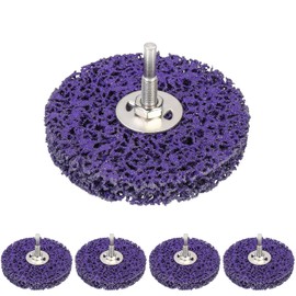 Angelkiss 5 Piece Disc Set, 100 mm CBS Grinding Disc Purple Coarse Cleaning Disc CBS Cleaning Disc for Angle Grinder of Paint, Rust Welds, Oxidation Cleaning & Removal