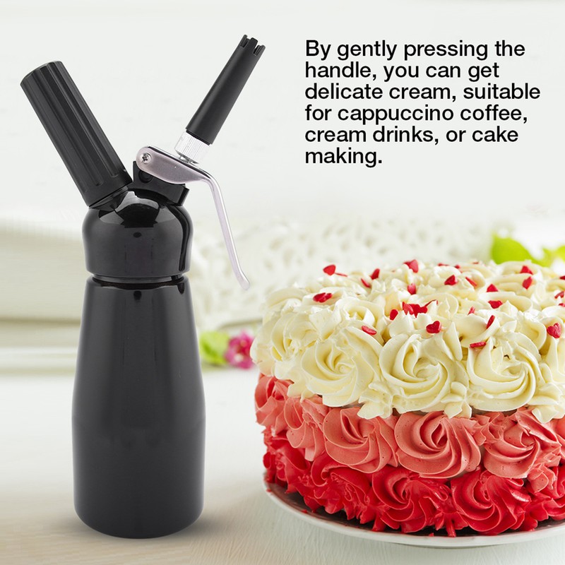 250mL Portable Red Aluminum Whipped Dessert Cream Butter Dispenser Whipper