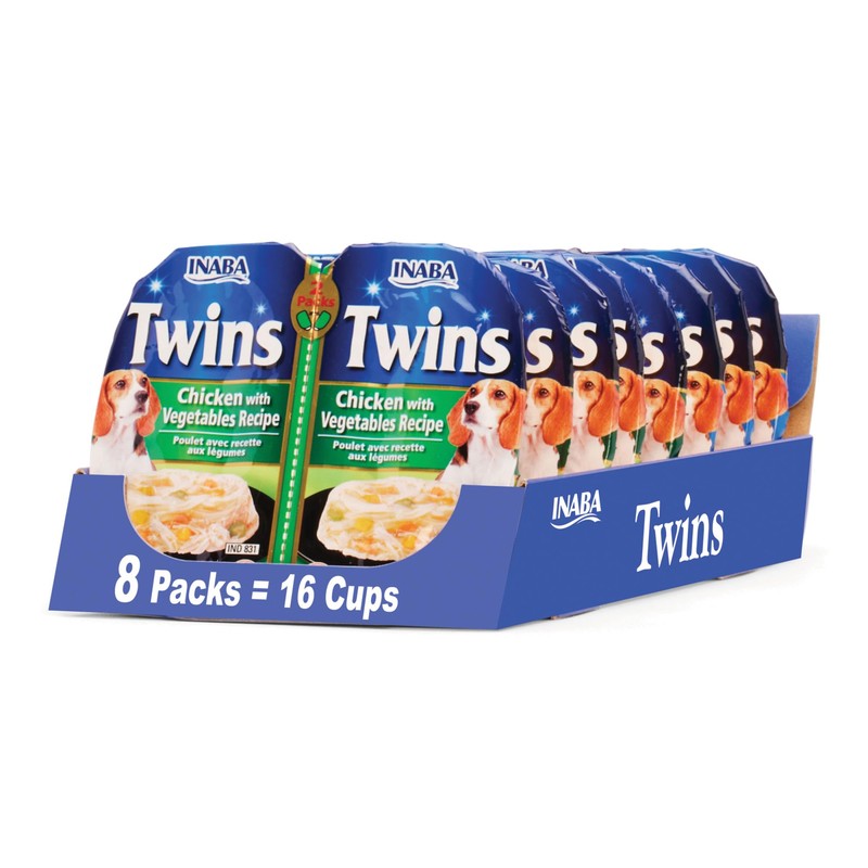 INABA Twins for Dogs, Side Dish/Topper Cups, 1.23 Ounces per