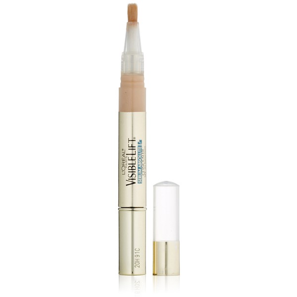 L'Oréal Paris Makeup Visible Lift Serum Absolute Concealer, illuminates and conceals for smoother, brighter, even skin, light hydrating formula won't settle into lines or wrinkles, Fair, 0.05 fl. oz.