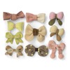 Summer-Ray 50pcs Handmade Mini Fabric Ribbon Bows Mixed Design Mixed