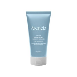 ARENCIA Hyssop Sebum Control Rice Cake Cleanser, 5.29 oz, AHA Tea Tree Face Wash for Oily Combination Skin