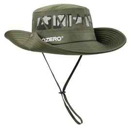 OZERO Sun Hat for Men Women: Wide Brim UV Protection Fishing Bucket Hat Lightweight Foldable for Hiking Gardening Beach Camping (UK, Alpha, One Size, Green)