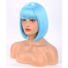 PATTNIUM Blue Bob Wig for Women Short Light Blue Wig