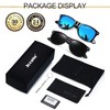 2 Pack Blue Mirrored Sunglasses for Men Women Trendy Polarized