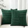 Christmas Green Decorative Corduroy Throw Pillow Covers 18x18 Set of