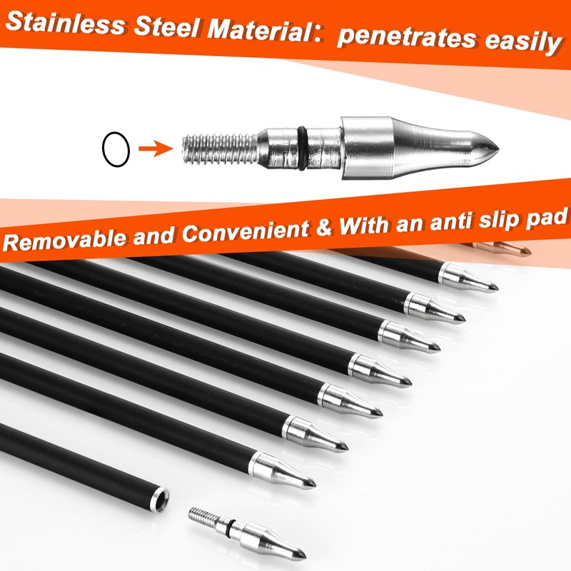 Arrowbash 24 Pcs 31.5 Inch Arrows for Compound Bow Hunting