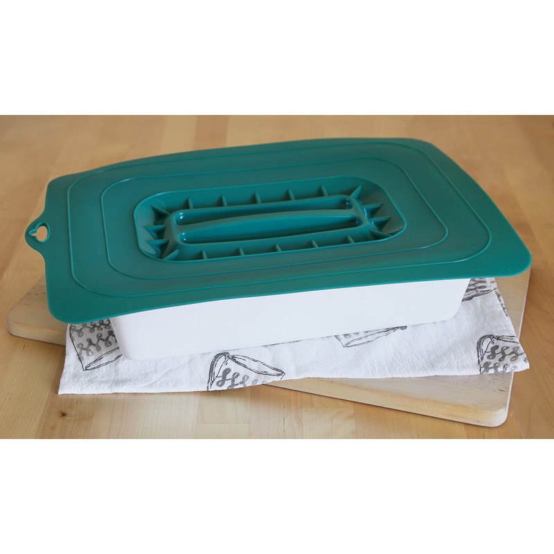 Elite Gourmet Rectangular Silicone Suction Lids, Set of 3, Multi