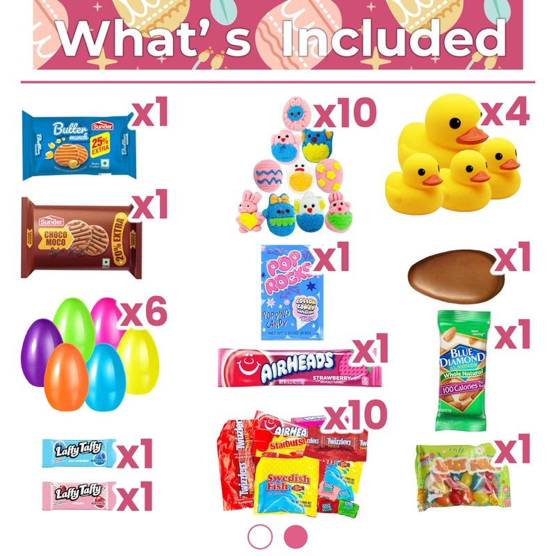 Easter Care Package Blue Box (52 Count) Filled with Candy