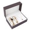 Business Style Women Watch Bracelet Necklace Set Anniversary Birthday Gift