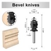 OLETBE Router Bit Tongue Groove Flooring Router Bit Set 1/4-Inch
