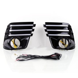 ECAHAYAKU LED Front Bumper DRL Fog Light With Sequential Turn Signal Light Fit For 2022-2024 Subaru Forester Accessories Daytime Running Driving Headlight