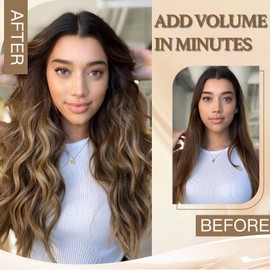 Sunfly Clip in Hair Extensions Real Human Hair 120g 18 inch Balayage Chocolate Brown to Caramel Blonde Clip In Extension 7Pcs