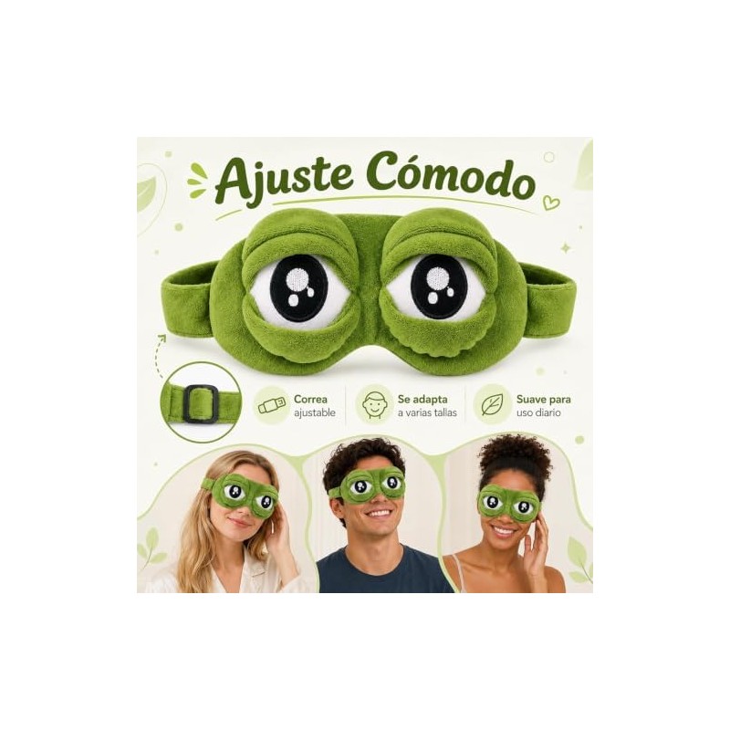 3D Frog Sleep Mask, Soft Contoured Sleeping Mask, Funny Frog