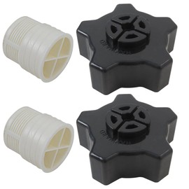 DEARCOOL New 2pcs Pool Filter Drain Caps - for Hayward S180T/S220T/S310T2, w/Gasket & Debris Screen