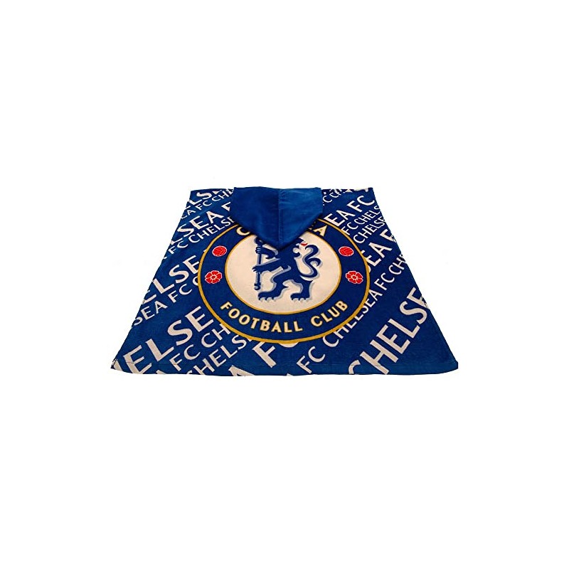 Chelsea FC Logo 100% Cotton Poncho Blue