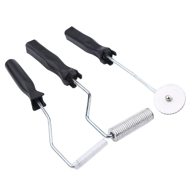 3-Piece Fibreglass Roller Tools Kit, Aluminium Alloy Laminating Roller Bubble