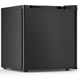 Electactic 1.7 Cu.ft Mini Fridge with Freezer, Compact Refrigerator, Single Reversible Door, Ultra Quiet, Energy Efficient for Office, Dorm, Bedroom, Apartment, Black