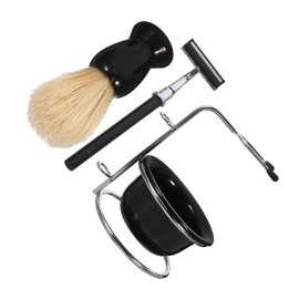 Ipetboom Men's Shaving Kit Manual Razor Brush and Bowl Set Shaving Tools for Smooth Shave