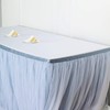 14FT Extra Long 48" Two Layered Tulle & Satin Table