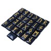 WANGCL 25Pcs Black Obsidian Runes Stones Set, Tumbled Gemstone with