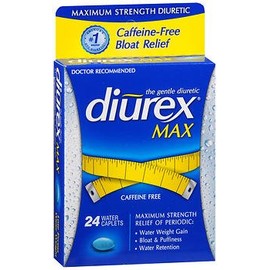 Diurex Max Water Caplets Caffeine Free - 24 Caplets, Pack of 3