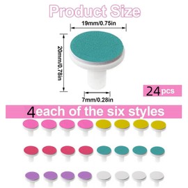 24 Pieces Baby Nail File Electric Nail File Children Replacement Pads for Nail Cutter Grinding Heads Electric Nail File Children's Care Set Nail Trimmer Professional Electric Accessories