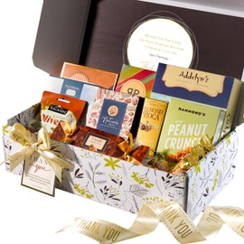 Broadway Basketeers Thank You Gift Box for Men, Women – Gourmet Appreciation Snack Box with Assorted Snacks & Treats, Thank you Gifts for Friends, Teachers, Clients, Employees, Corporate, Families
