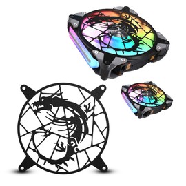 SplashNColor Dragon Fan Cover Compatible with Noctua and Other CPU Coolers & Fans, ARGB 120mm Quiet PC Case Accessories, Gaming Desktop Computer Setup Decor