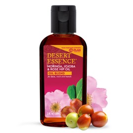 Desert Essence Desert Essence Moringa, Jojoba & Rose Hip Oil Refreshing & Rejuvenating Skin Restoration - Nutrient-Rich Vitamin Blend For Face, Neck, Body & Hands - Vegan, Non-GMO, Gluten-Free, Cruelty-Free - 2oz