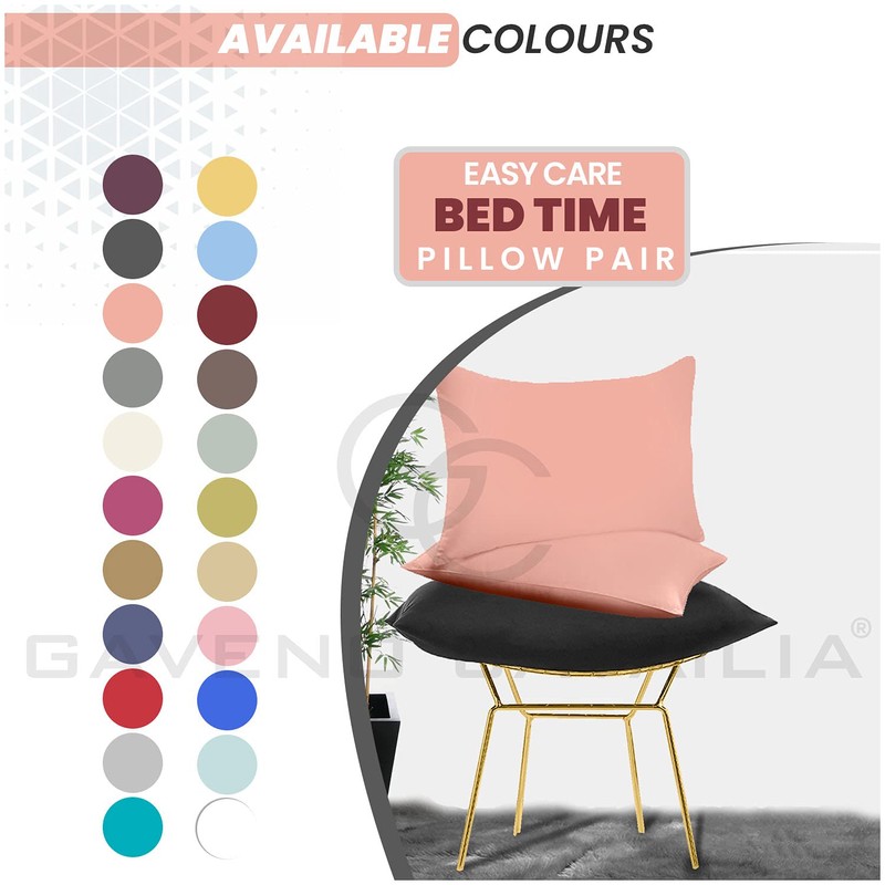 GC GAVENO CAVAILIA Percale Pillow Case, Polycotton, Blush Pink, 50x75