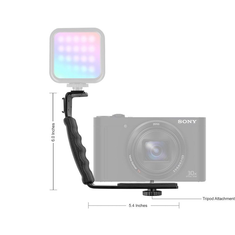 Miniature LED Light for Nikon D810 Includes Shoe Bracket